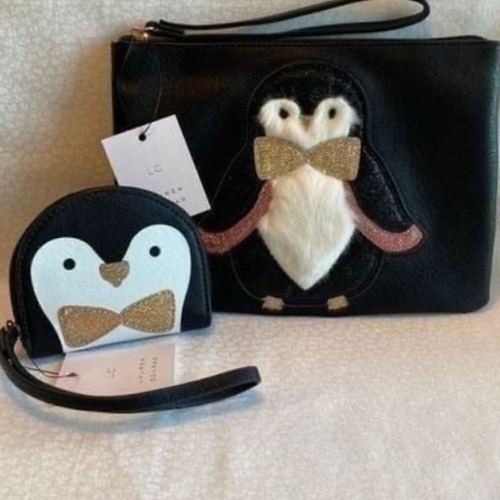 LAUREN CONRAD 2 pc PENQUIN Grab and Go Set